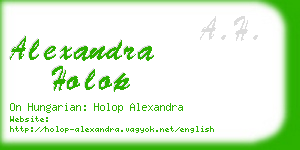 alexandra holop business card